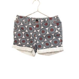 Banana Republic factory mid rise blue floral sunflower shorts size 4